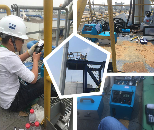 非甲烷總烴測試儀使用現場 非甲烷總烴分析儀測試現場